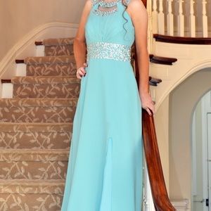 Blue prom dress